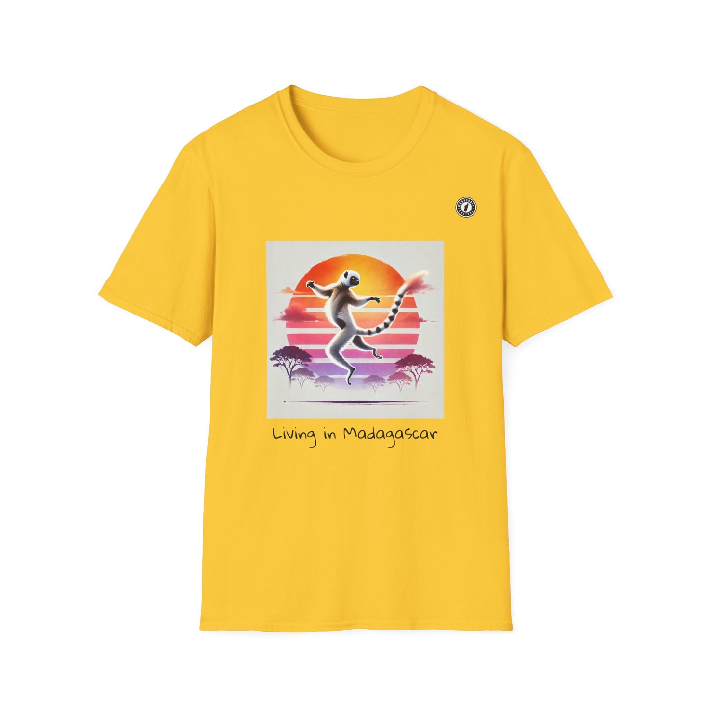 T-Shirt Maki Sifaka Sunset – L’Esprit Libre de Madagascar