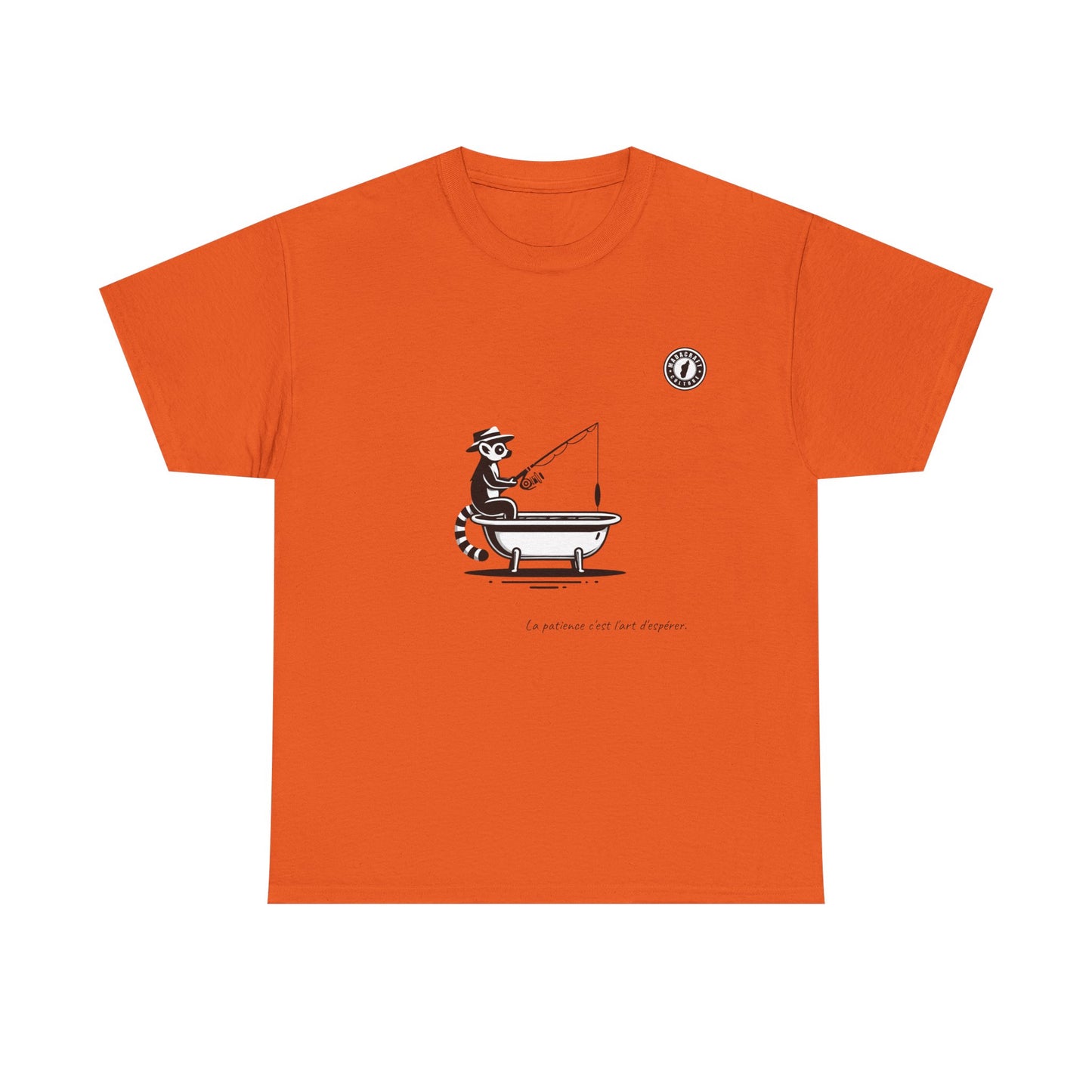 T-Shirt Lémurien Pêcheur – L’Art de la Patience 🎣- Homme