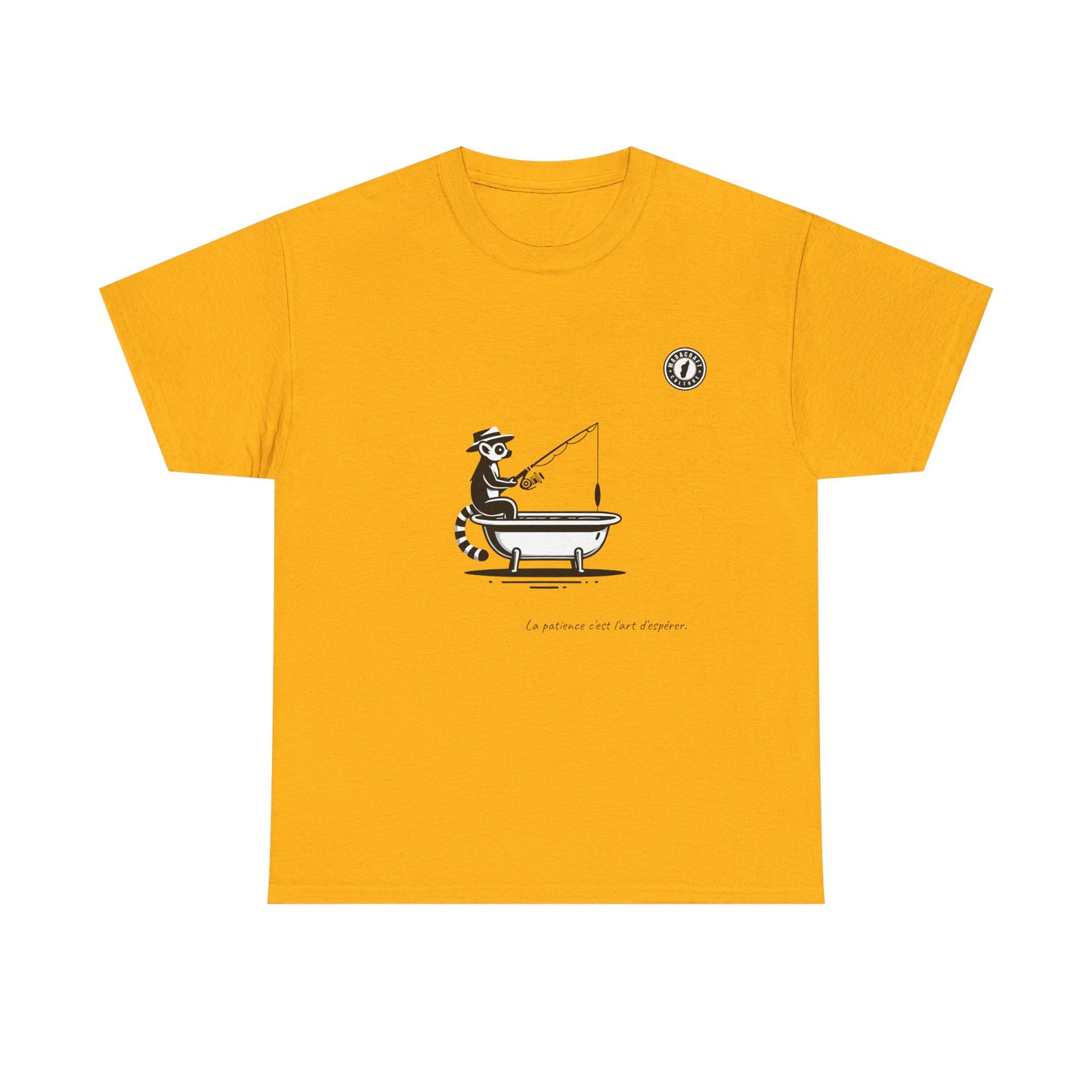 T-Shirt Lémurien Pêcheur – L’Art de la Patience 🎣- Homme