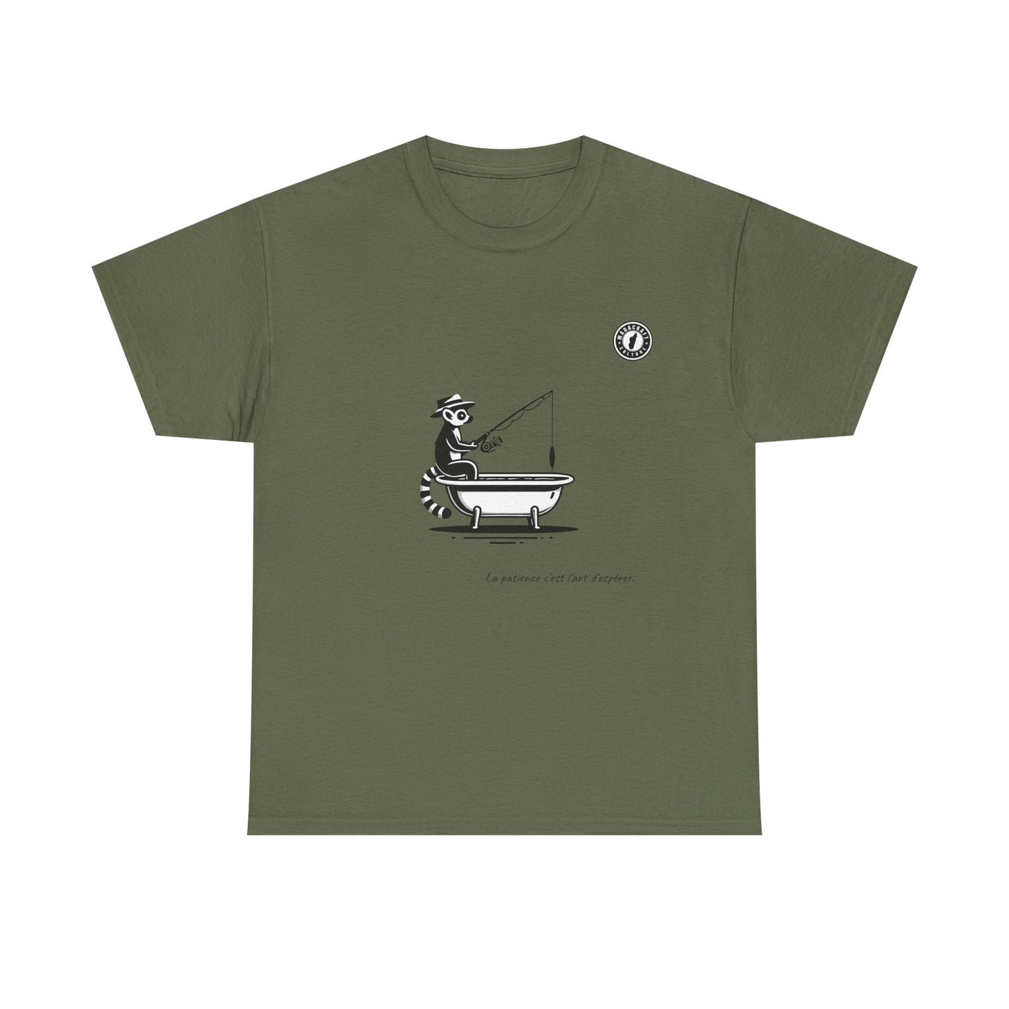 T-Shirt Lémurien Pêcheur – L’Art de la Patience 🎣- Homme