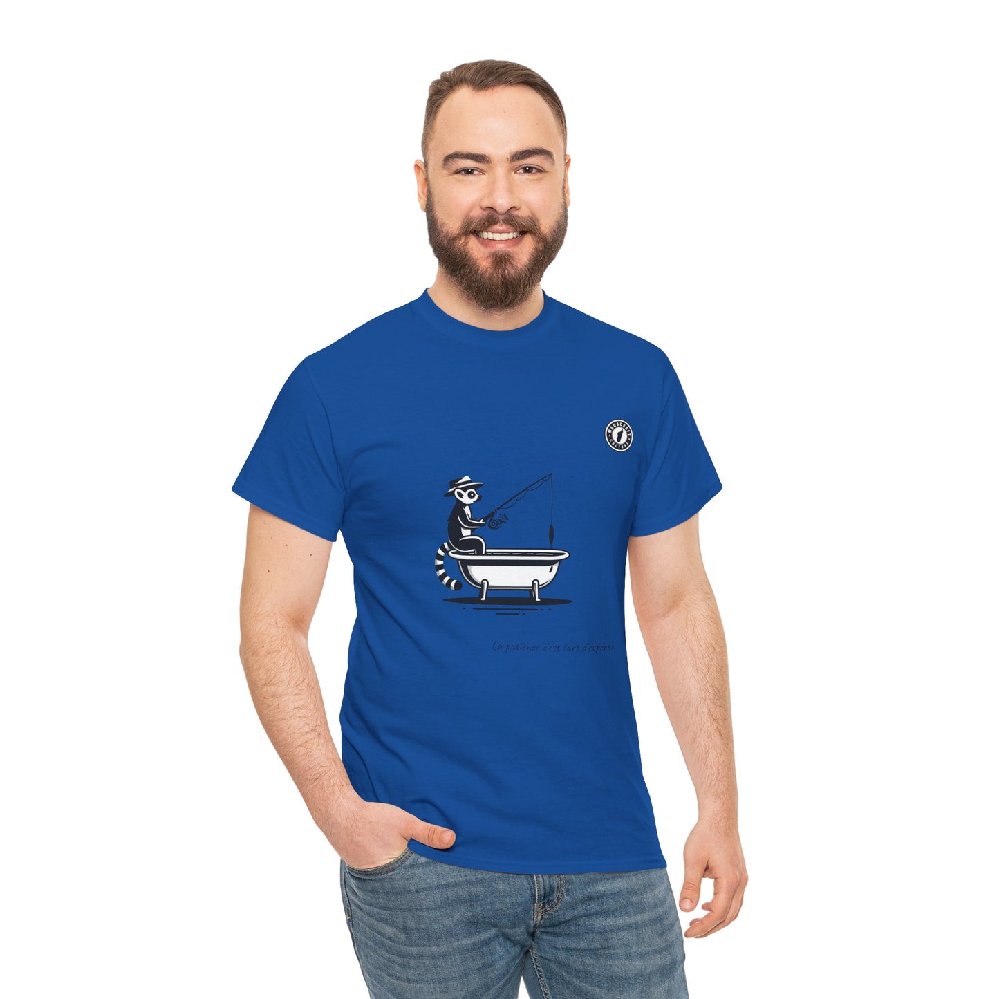 T-Shirt Lémurien Pêcheur – L’Art de la Patience 🎣- Homme