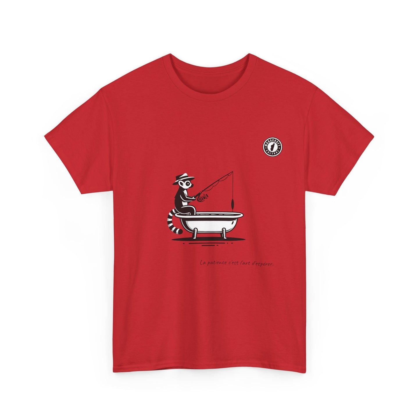 T-Shirt Lémurien Pêcheur – L’Art de la Patience 🎣- Homme