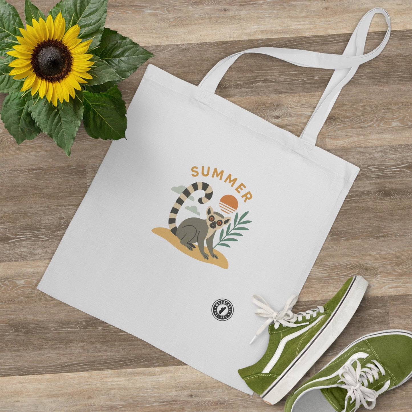 Totebag Lémurien Summer - Style Tropical Gasy | Madacraft Culture