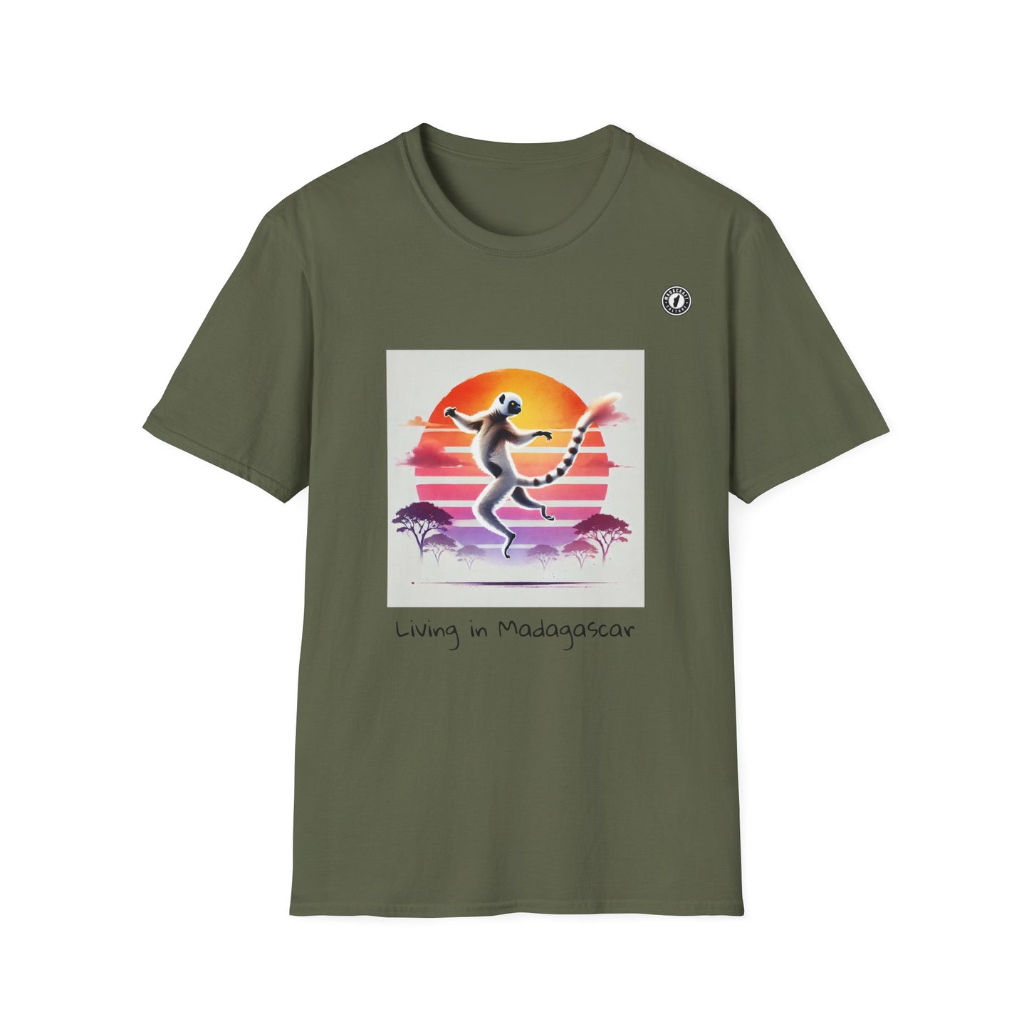 T-Shirt Maki Sifaka Sunset – L’Esprit Libre de Madagascar
