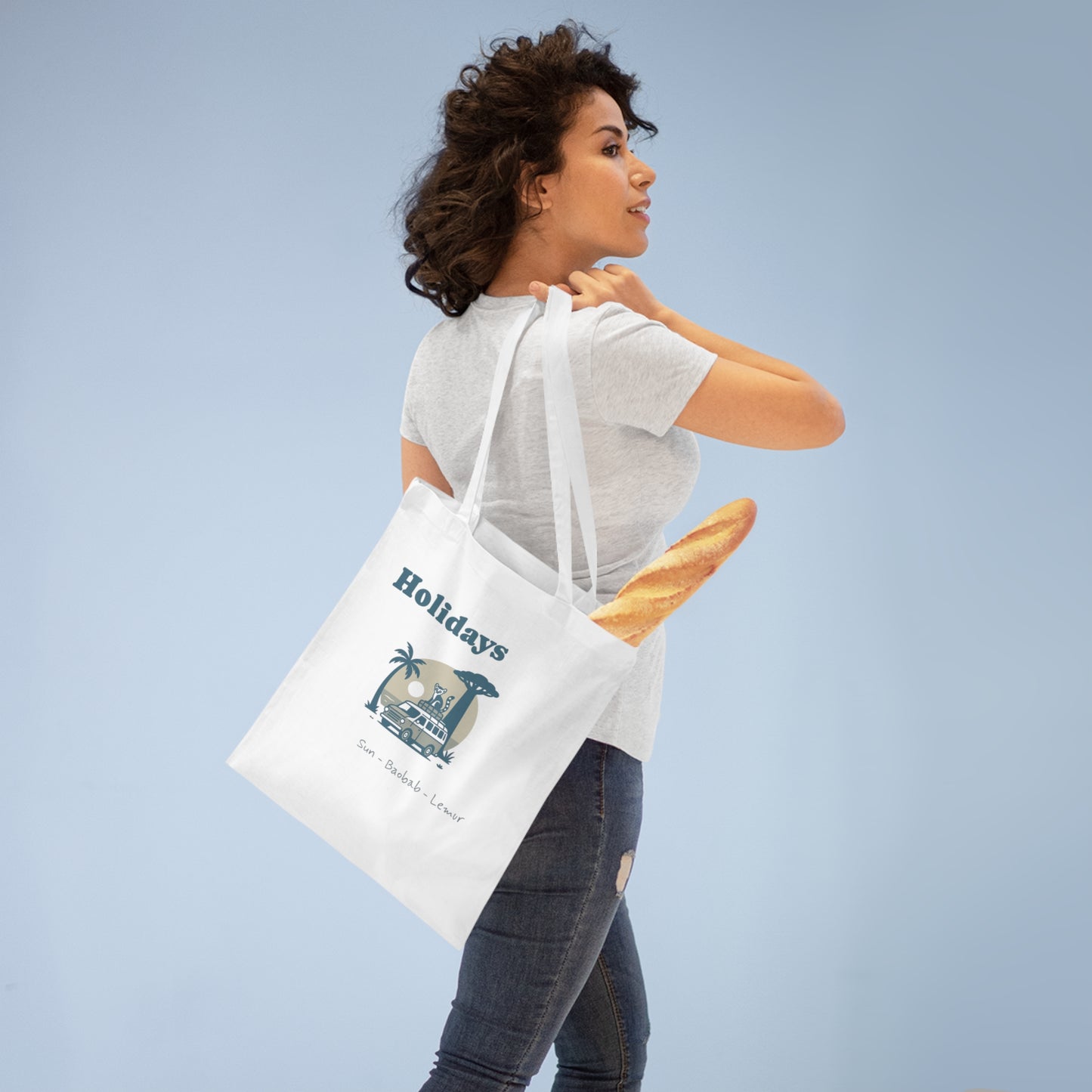 Tote Bag "Holidays – Sun • Baobab • Lemur"