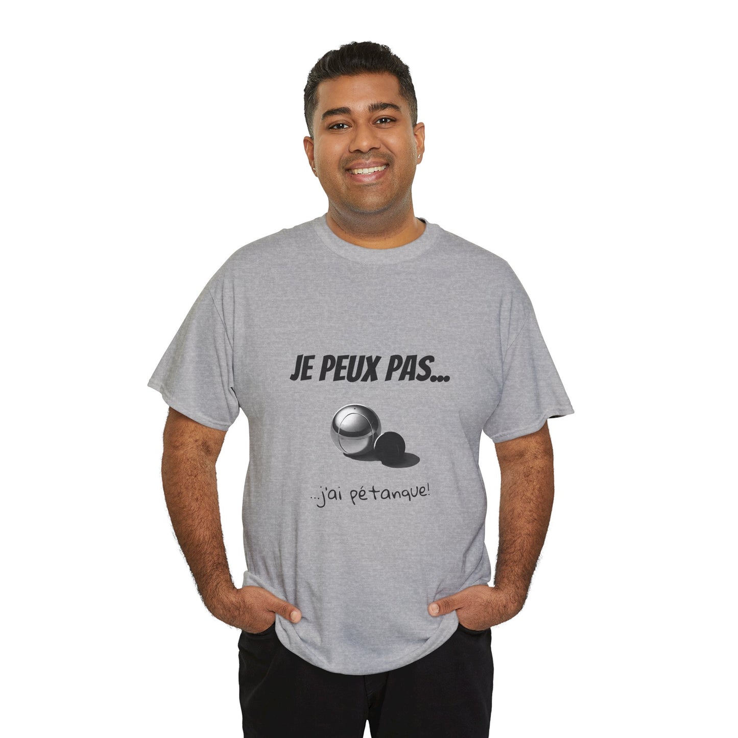 T-Shirt "Je peux pas, j’ai pétanque" – L’Humour au Service du Style !