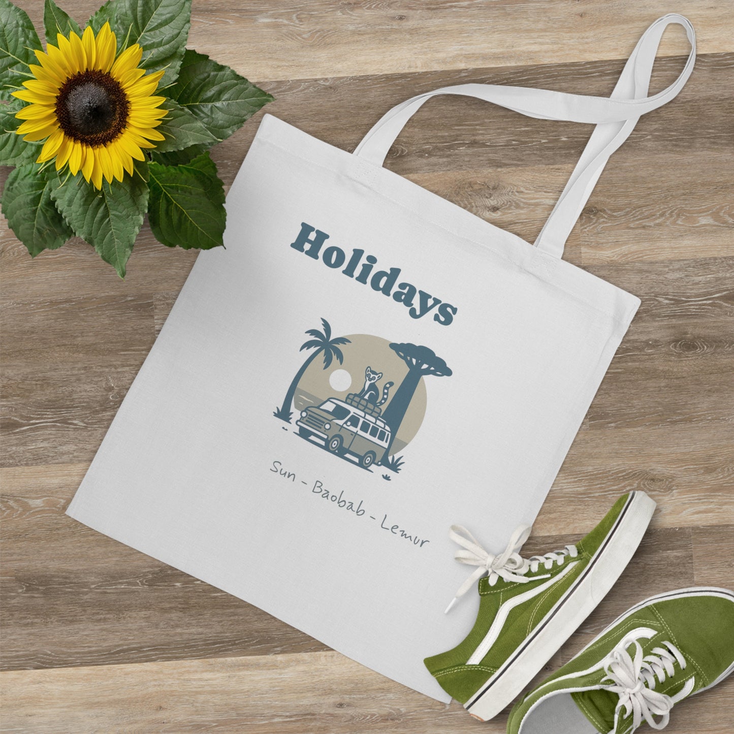 Tote Bag "Holidays – Sun • Baobab • Lemur"