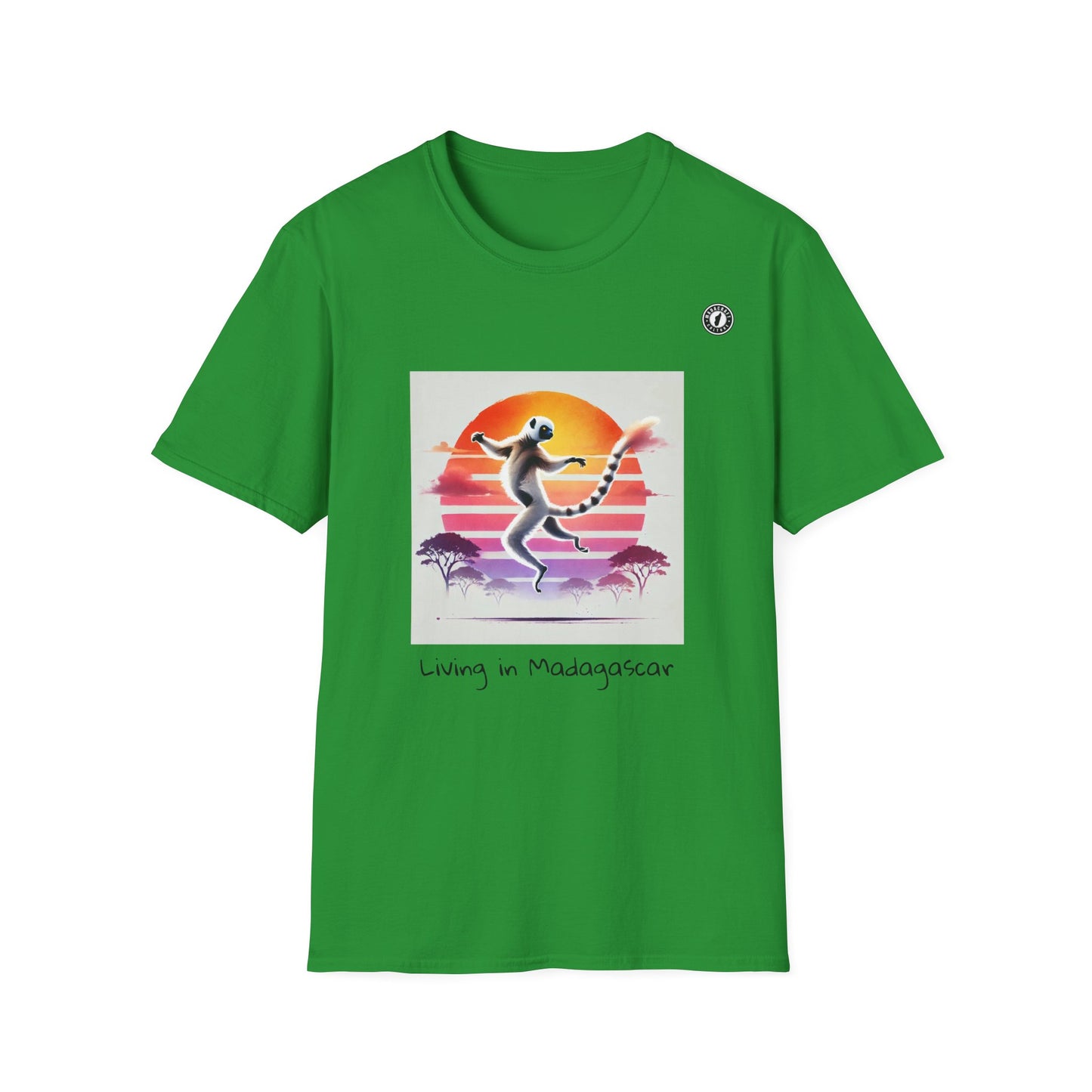 T-Shirt Maki Sifaka Sunset – L’Esprit Libre de Madagascar