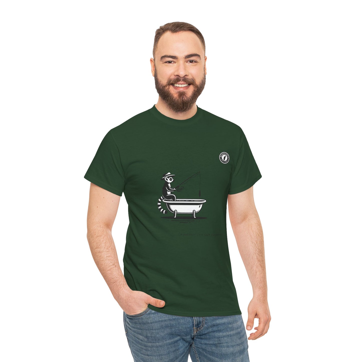 T-Shirt Lémurien Pêcheur – L’Art de la Patience 🎣- Homme