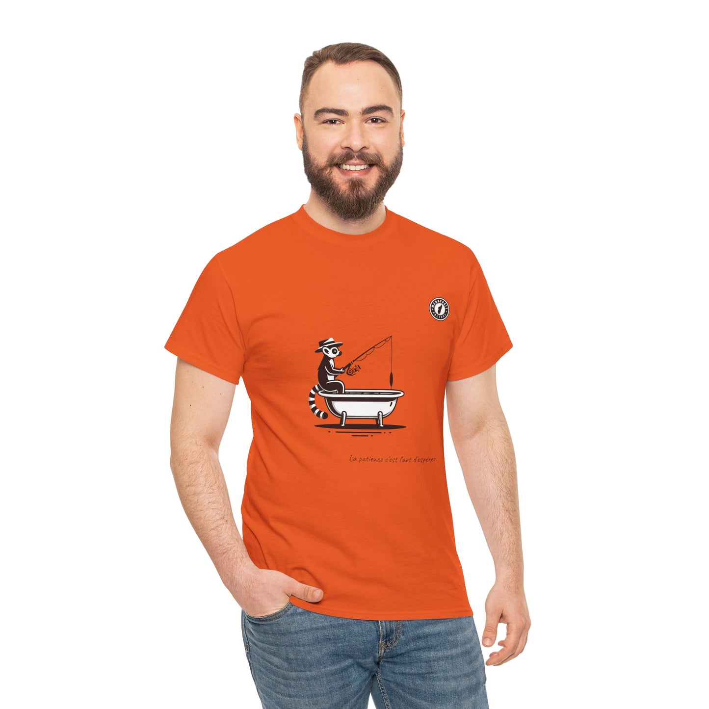 T-Shirt Lémurien Pêcheur – L’Art de la Patience 🎣- Homme