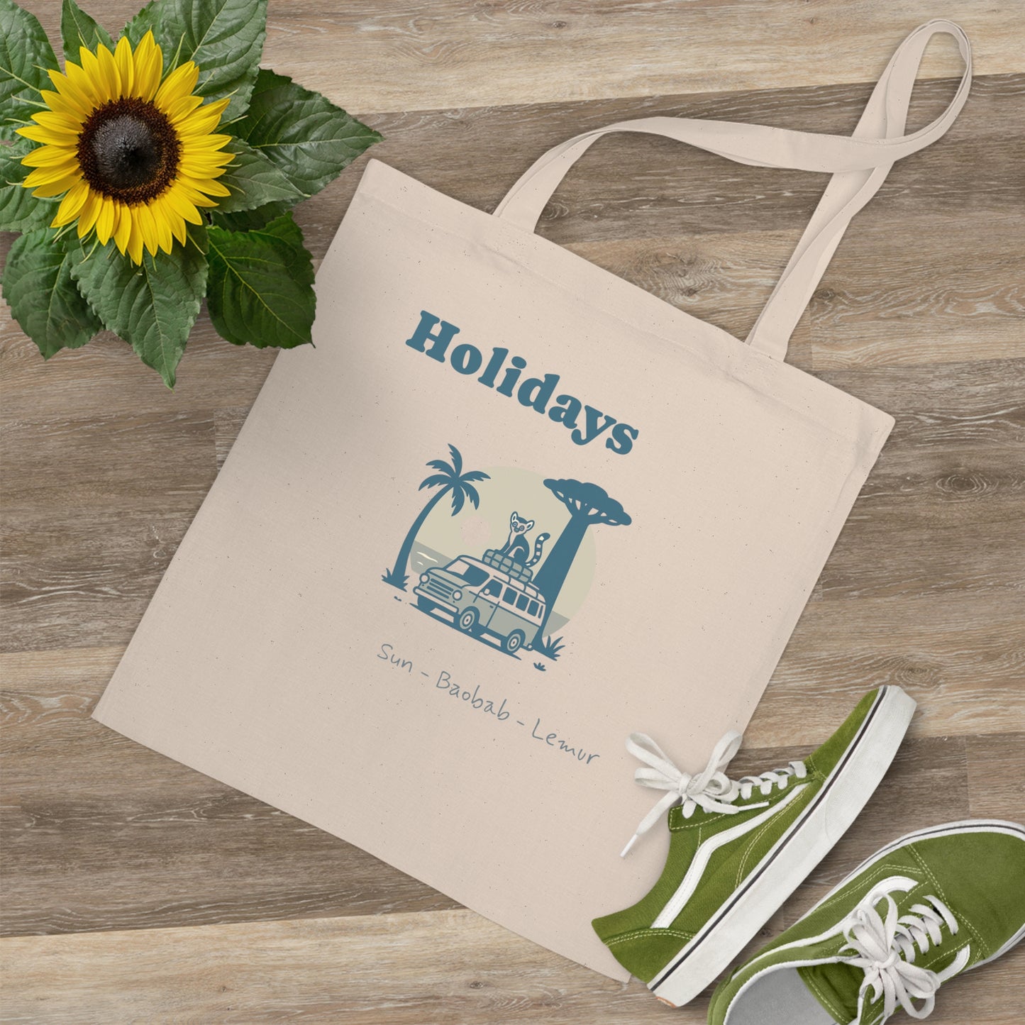 Tote Bag "Holidays – Sun • Baobab • Lemur"