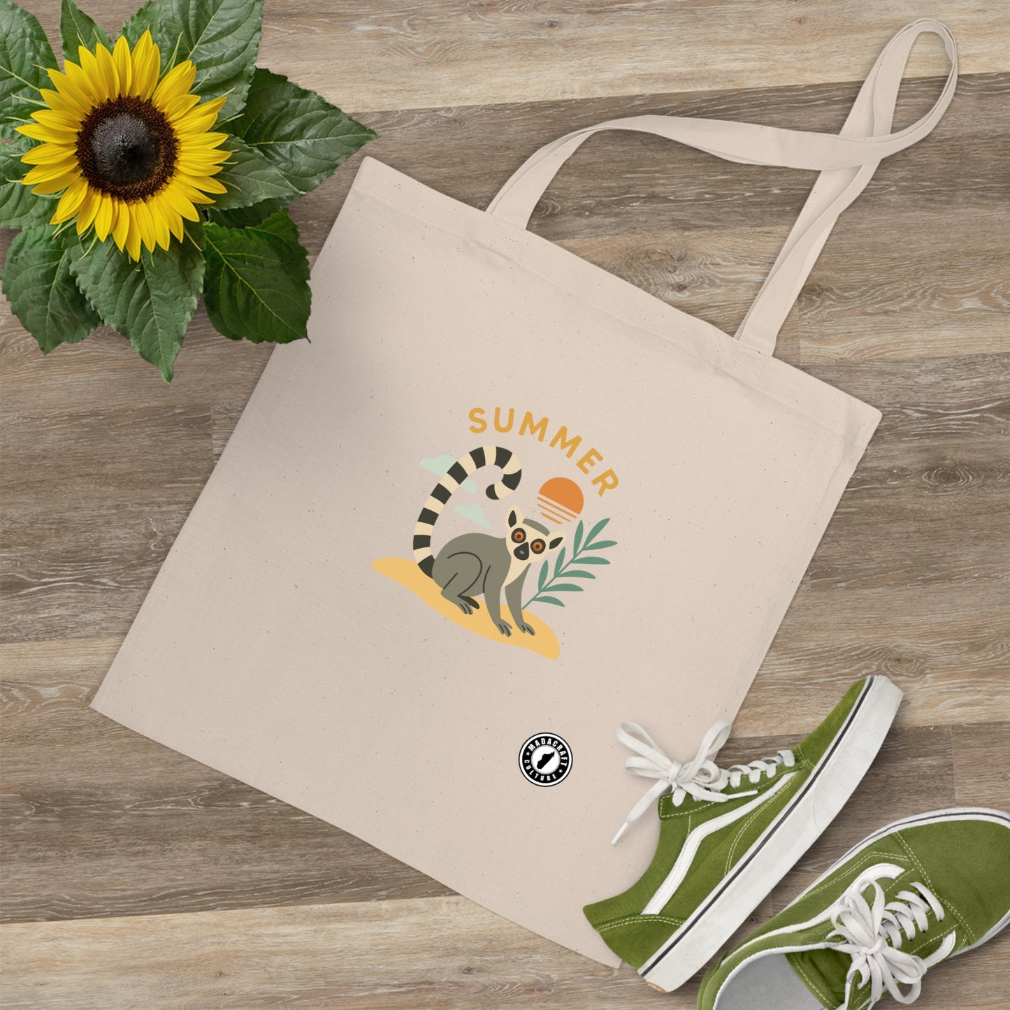 Totebag Lémurien Summer - Style Tropical Gasy | Madacraft Culture
