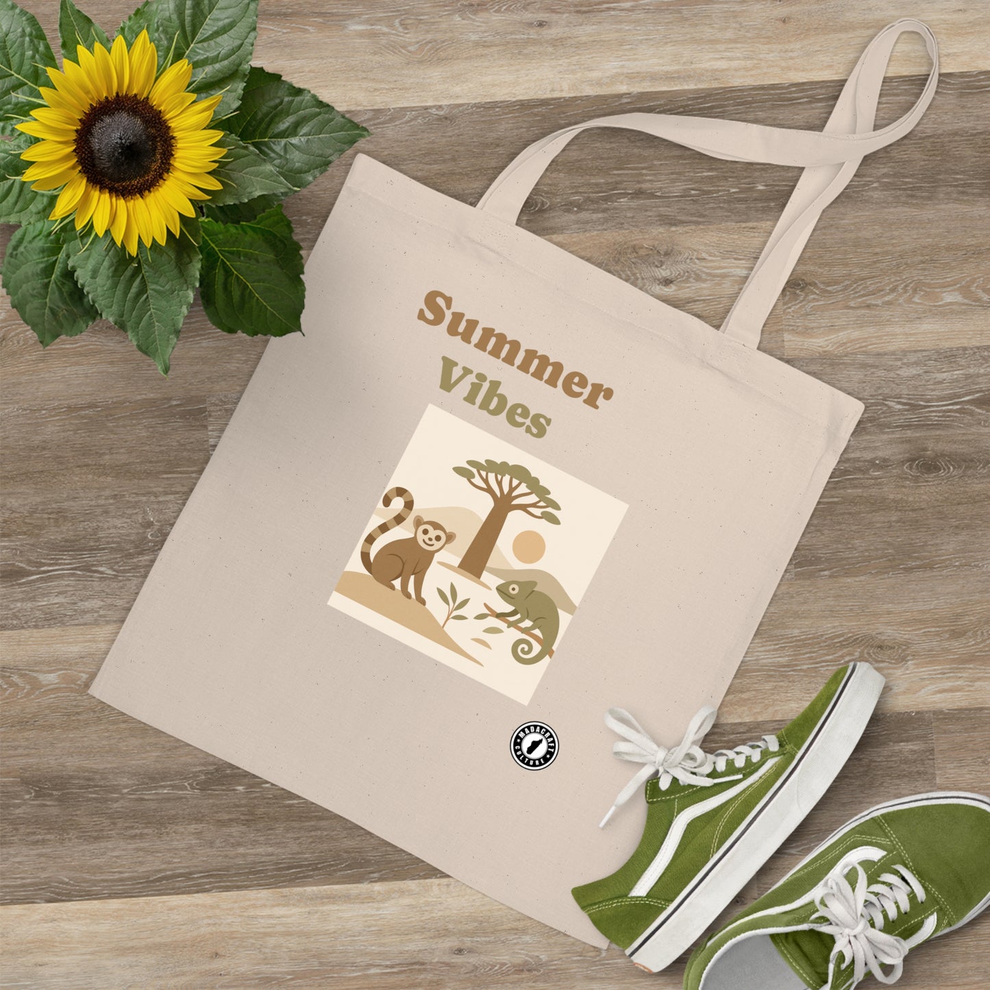 Totebag Summer Vibes – L’Été Gasy en Douceur Tropicale 🌞🌴