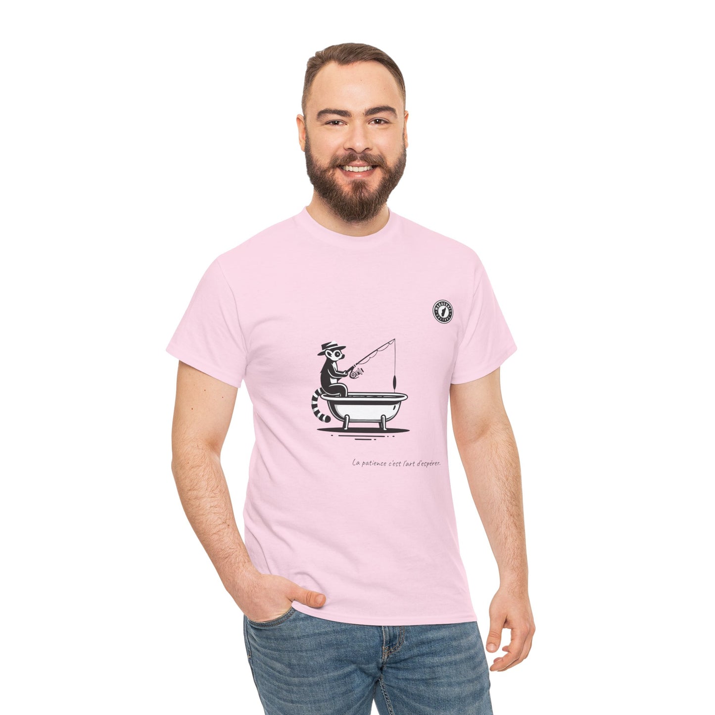 T-Shirt Lémurien Pêcheur – L’Art de la Patience 🎣- Homme