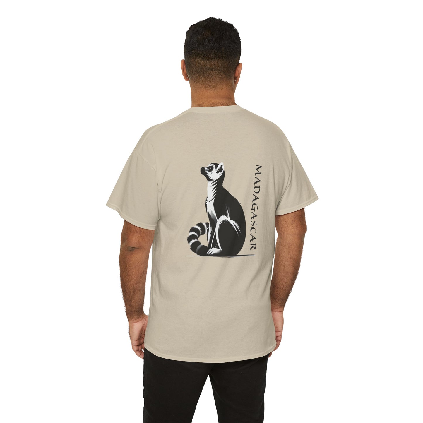👕 T-Shirt Maki de Madagascar - Un Style Authentique et Sauvage !- Dos