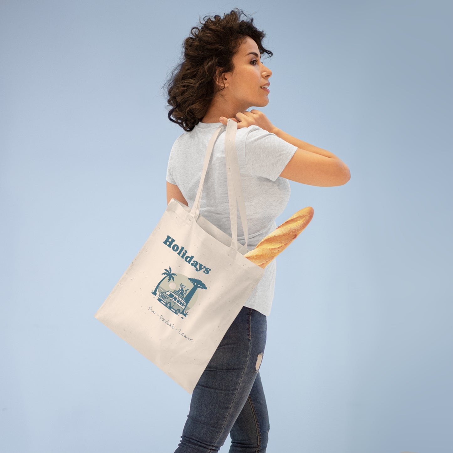 Tote Bag "Holidays – Sun • Baobab • Lemur"