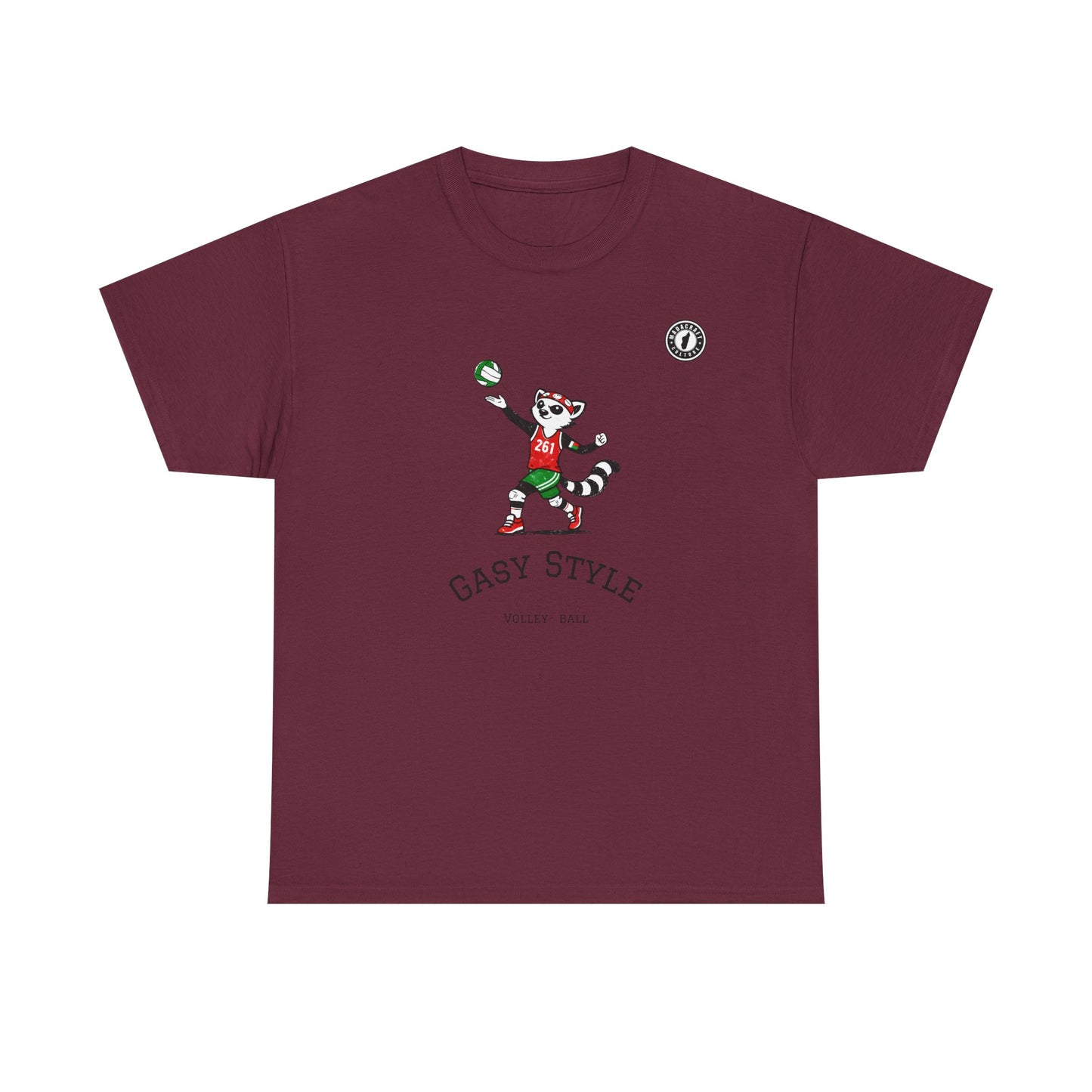 T-Shirt Gasy Style Volley Ball - Sport & Lémurien | Madacraft Culture