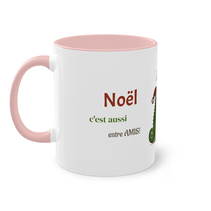 Mug Noël Entre Amis – Un Caméléon, Un Lémurien & Beaucoup de Joie