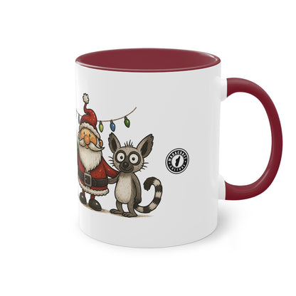 Mug Noël Entre Amis – Un Caméléon, Un Lémurien & Beaucoup de Joie