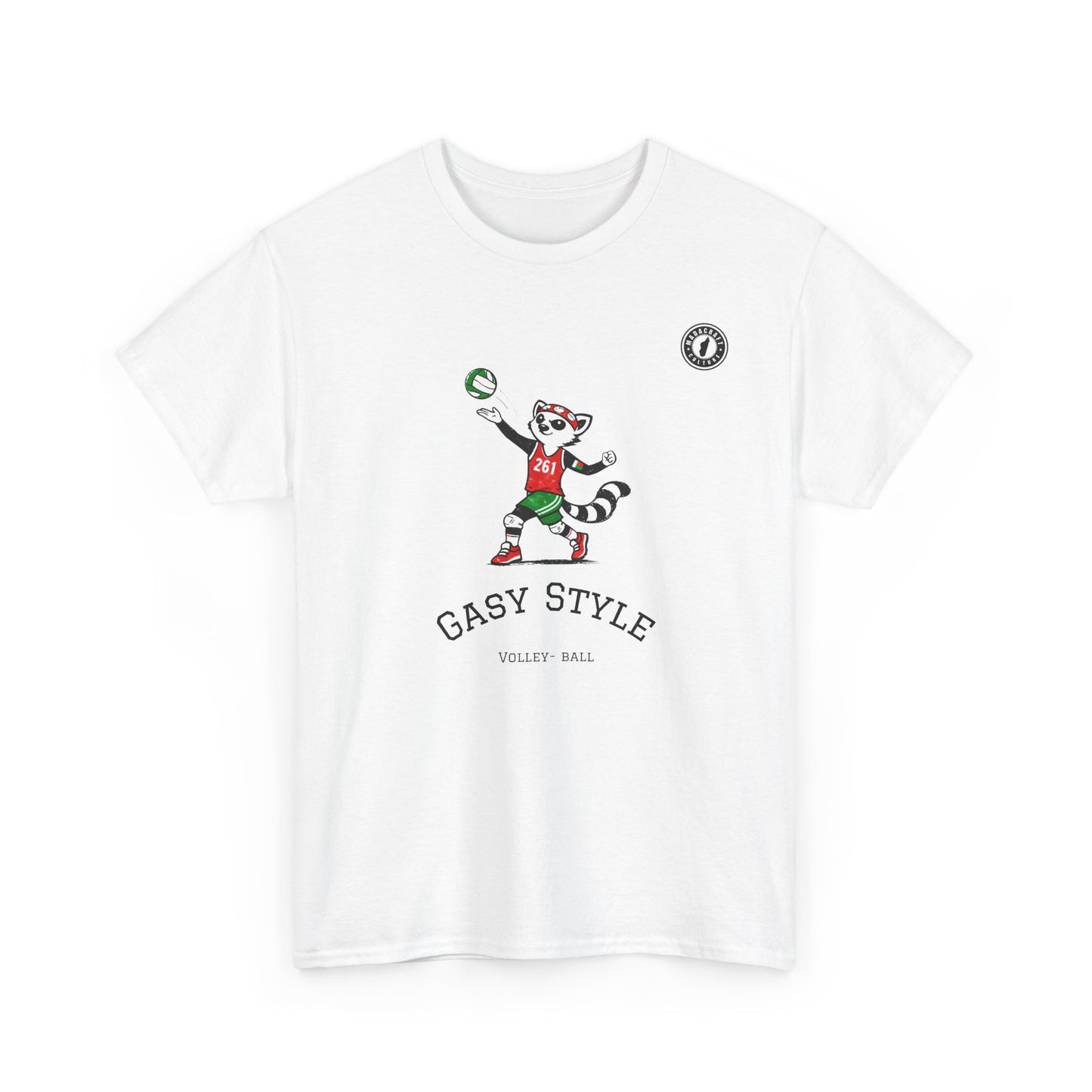 T-Shirt Gasy Style Volley Ball - Sport & Lémurien | Madacraft Culture
