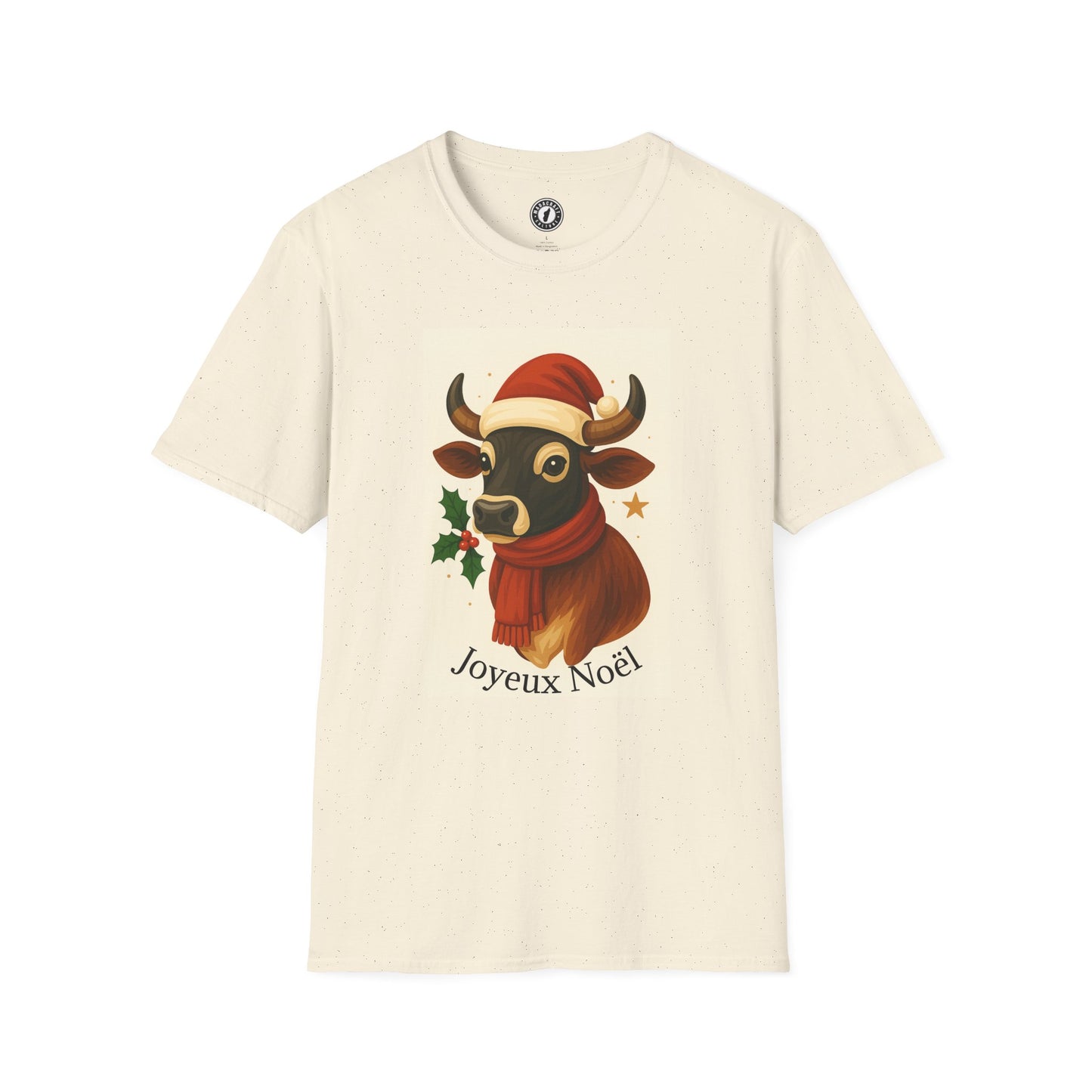 Christmas Zebu T-shirt — Zebu and Santa hat, holiday t-shirt.