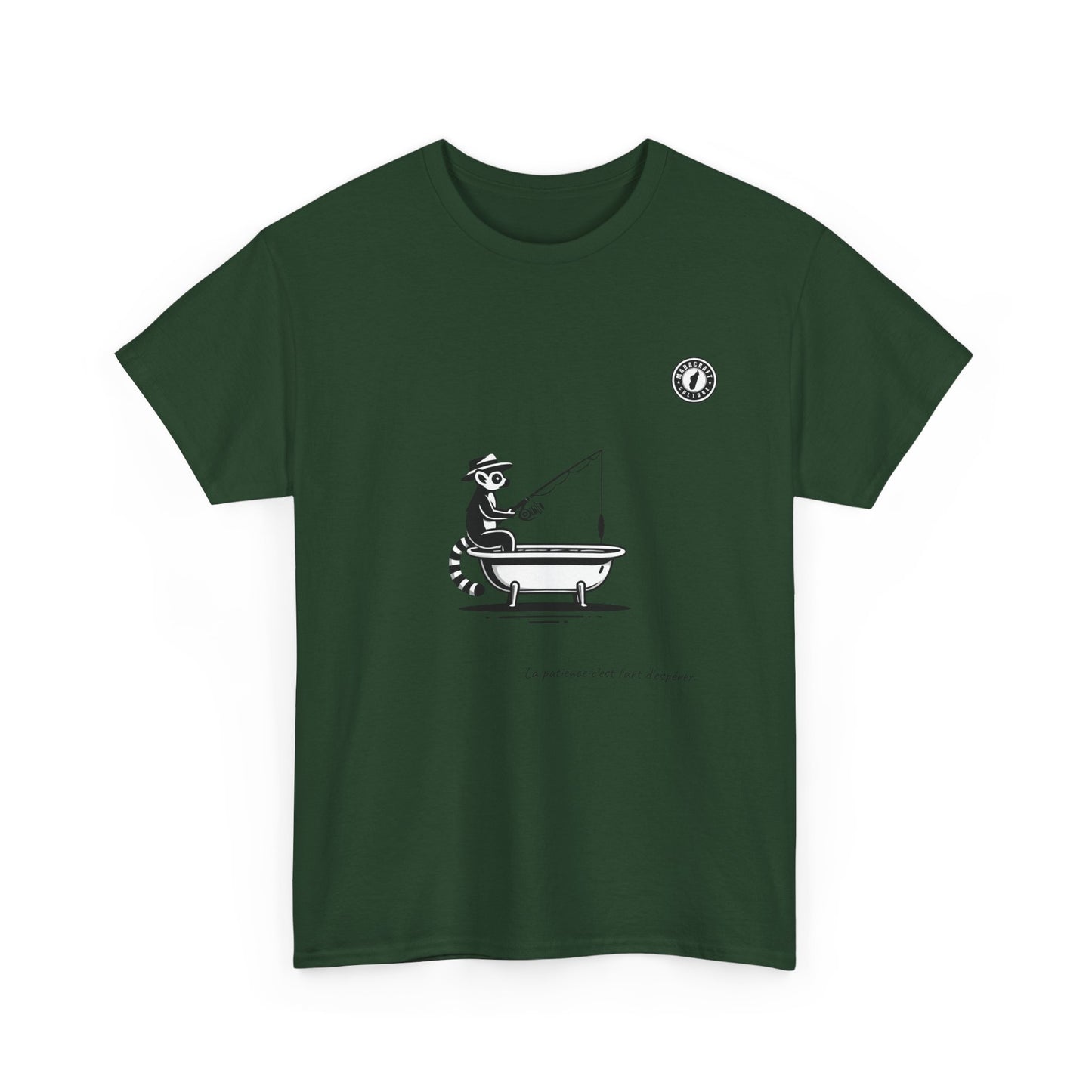 T-Shirt Lémurien Pêcheur – L’Art de la Patience 🎣