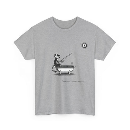 T-Shirt Lémurien Pêcheur – L’Art de la Patience 🎣- Homme