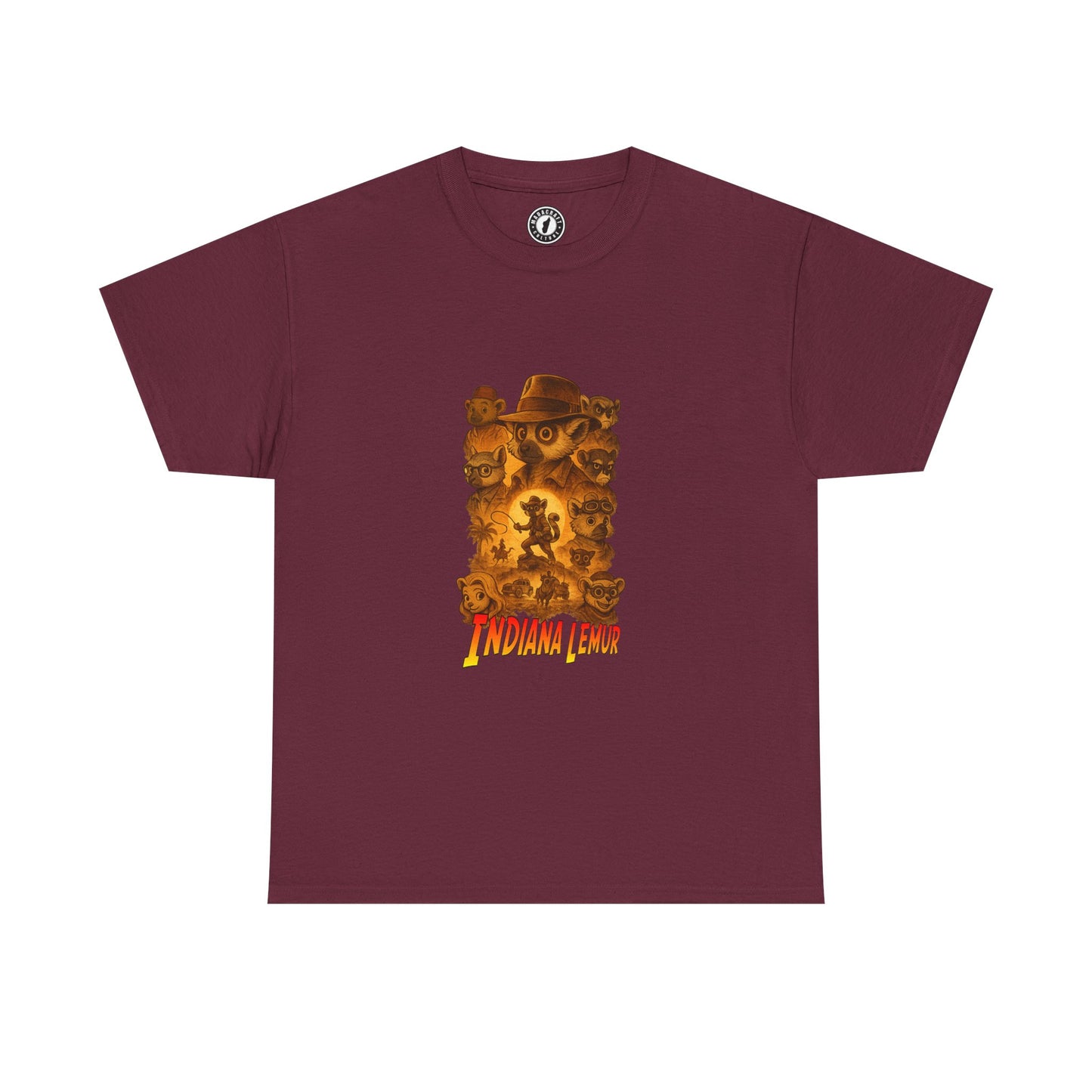 T-shirt Indiana Lemur – Parodie Indiana Jones en maki Madagascar | Madacraft Culture