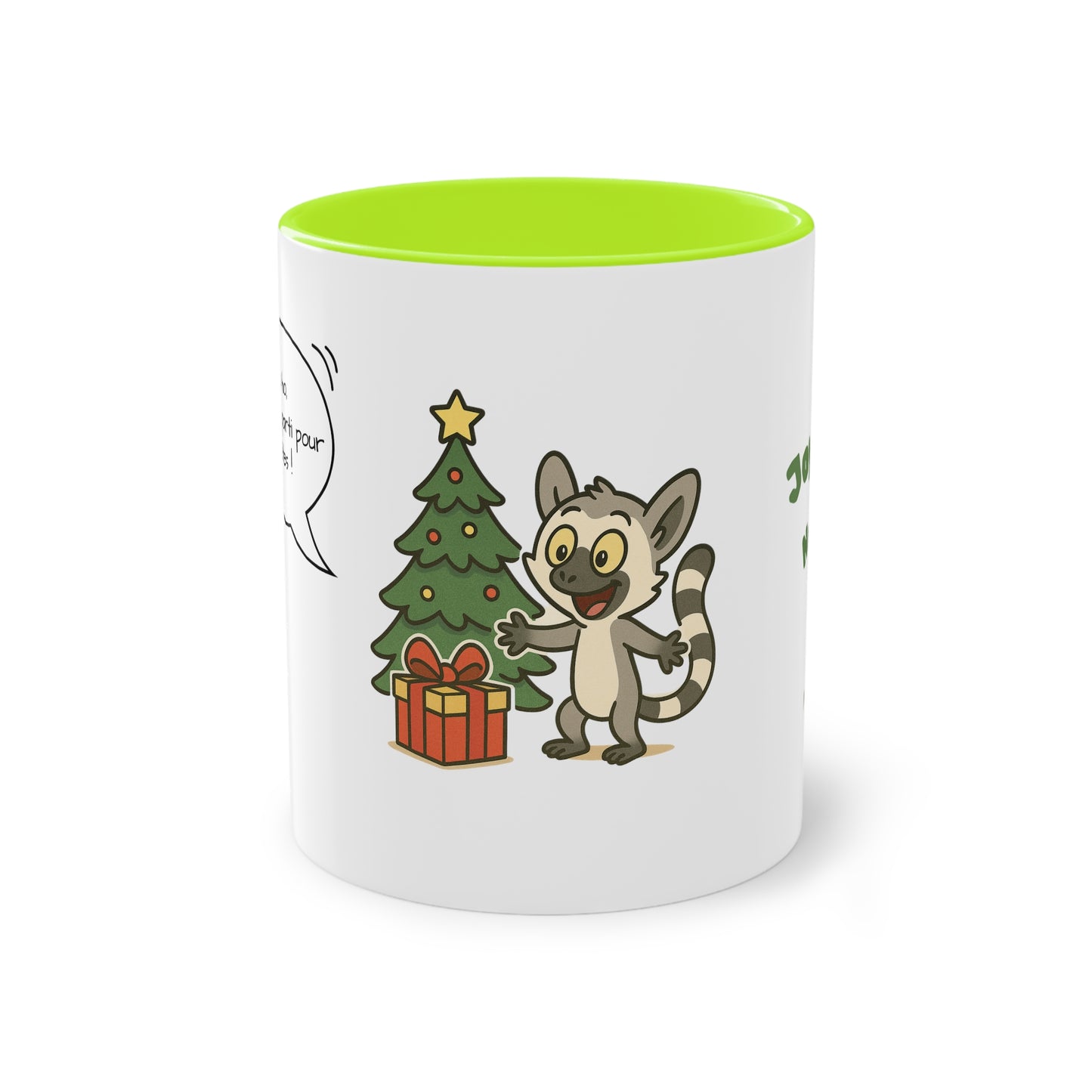 Mug de Noël – Lémurien et Sapin