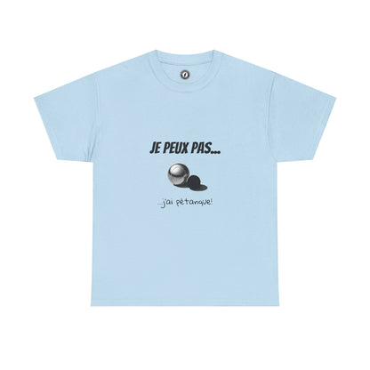 T-Shirt "Je peux pas, j’ai pétanque" – L’Humour au Service du Style !