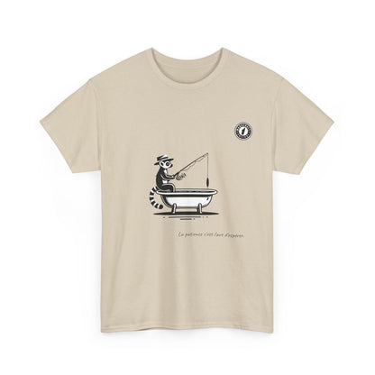 T-Shirt Lémurien Pêcheur – L’Art de la Patience 🎣- Homme