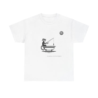 T-Shirt Lémurien Pêcheur – L’Art de la Patience 🎣- Homme