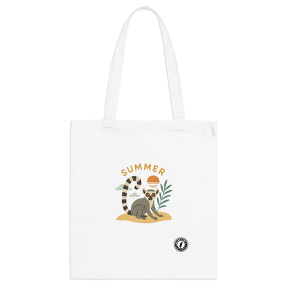 Totebag Lémurien Summer - Style Tropical Gasy | Madacraft Culture