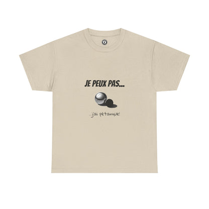T-Shirt "Je peux pas, j’ai pétanque" – L’Humour au Service du Style !