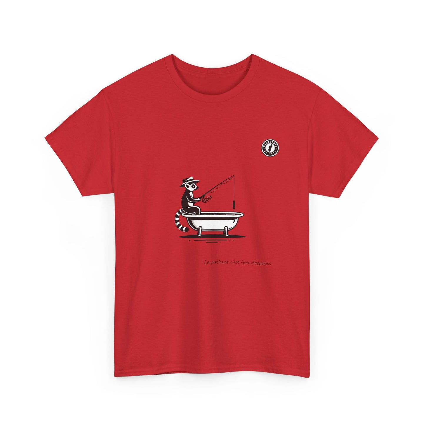 T-Shirt Lémurien Pêcheur – L’Art de la Patience 🎣