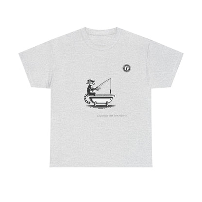 T-Shirt Lémurien Pêcheur – L’Art de la Patience 🎣- Homme