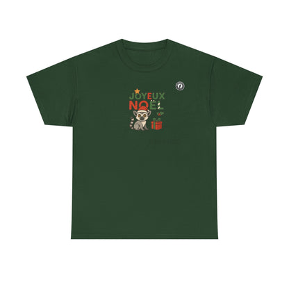 T-Shirt Lémurien de Noël – Adorable Lémurien au Bonnet de Père Noël avec “Joyeux Noël”