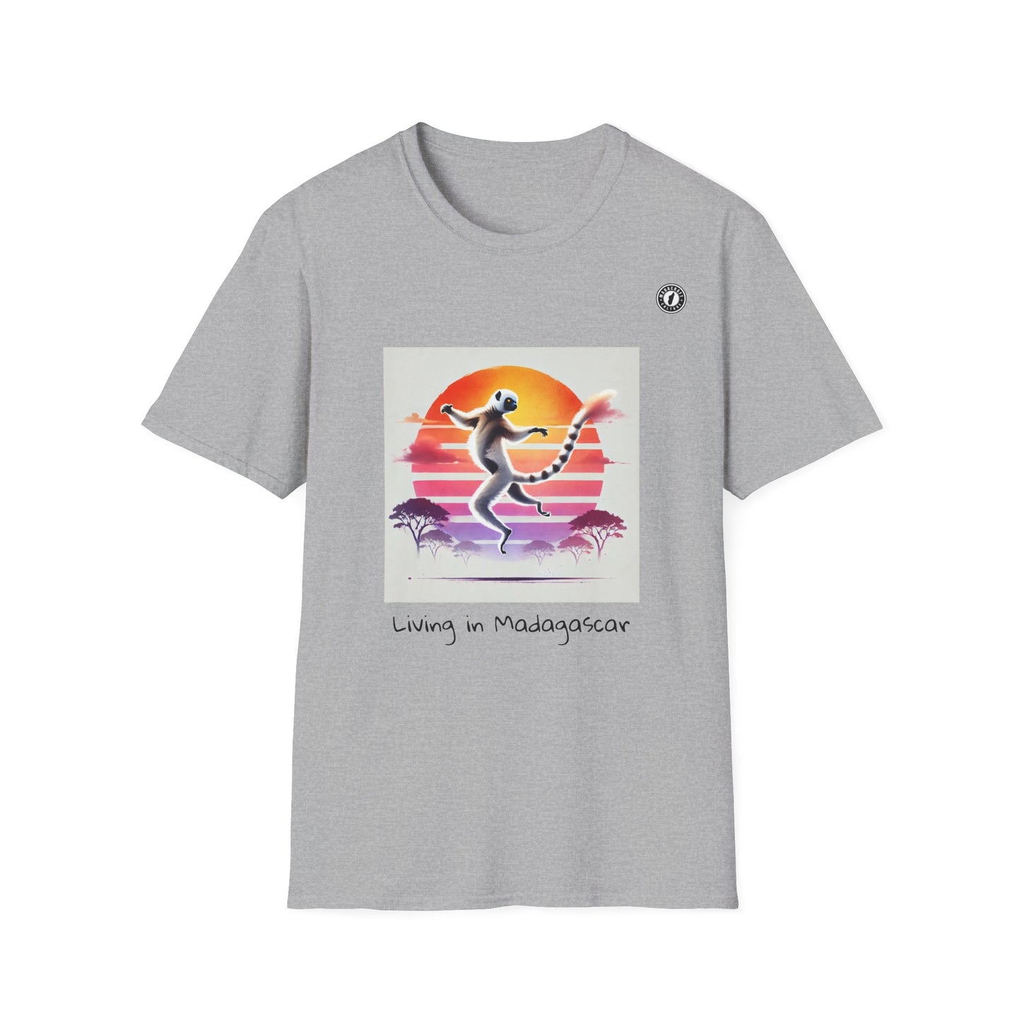 T-Shirt Maki Sifaka Sunset – L’Esprit Libre de Madagascar