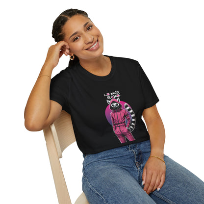 T-Shirt "Lemur Game - Guard Dark Edition" – Madagascar x Squid Game