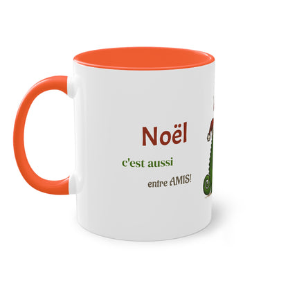Mug Noël Entre Amis – Un Caméléon, Un Lémurien & Beaucoup de Joie