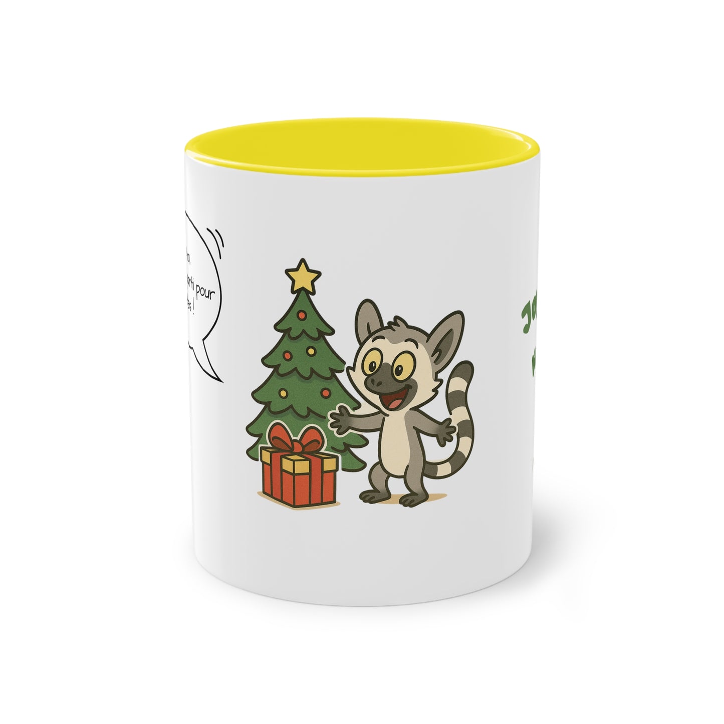 Mug de Noël – Lémurien et Sapin