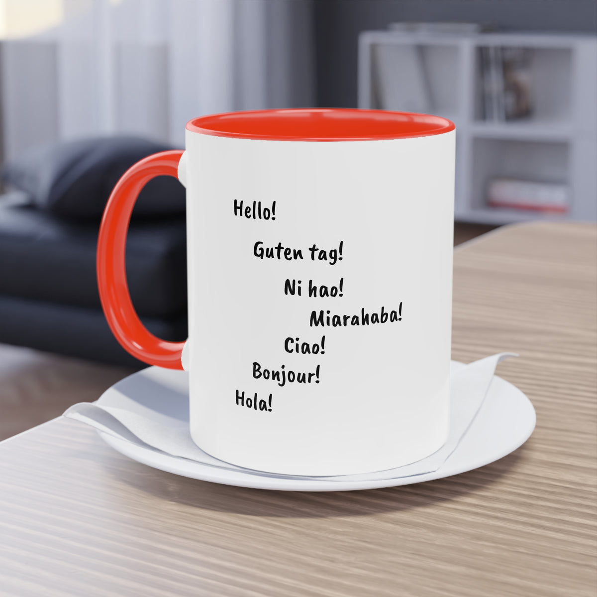 Mug "Maki de Madagascar - Bonjour Monde !" ☕🌍