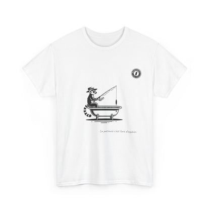 T-Shirt Lémurien Pêcheur – L’Art de la Patience 🎣- Homme