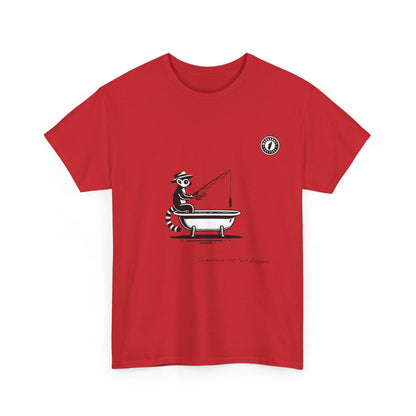 T-Shirt Lémurien Pêcheur – L’Art de la Patience 🎣- Homme