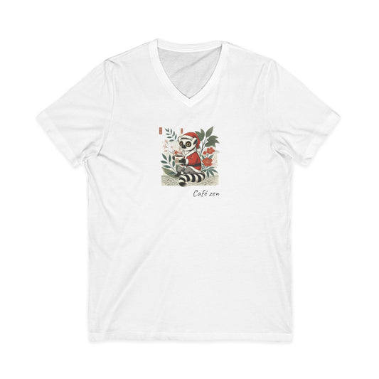 T-Shirt Col V Café Zen – L’Esprit maki de Noël
