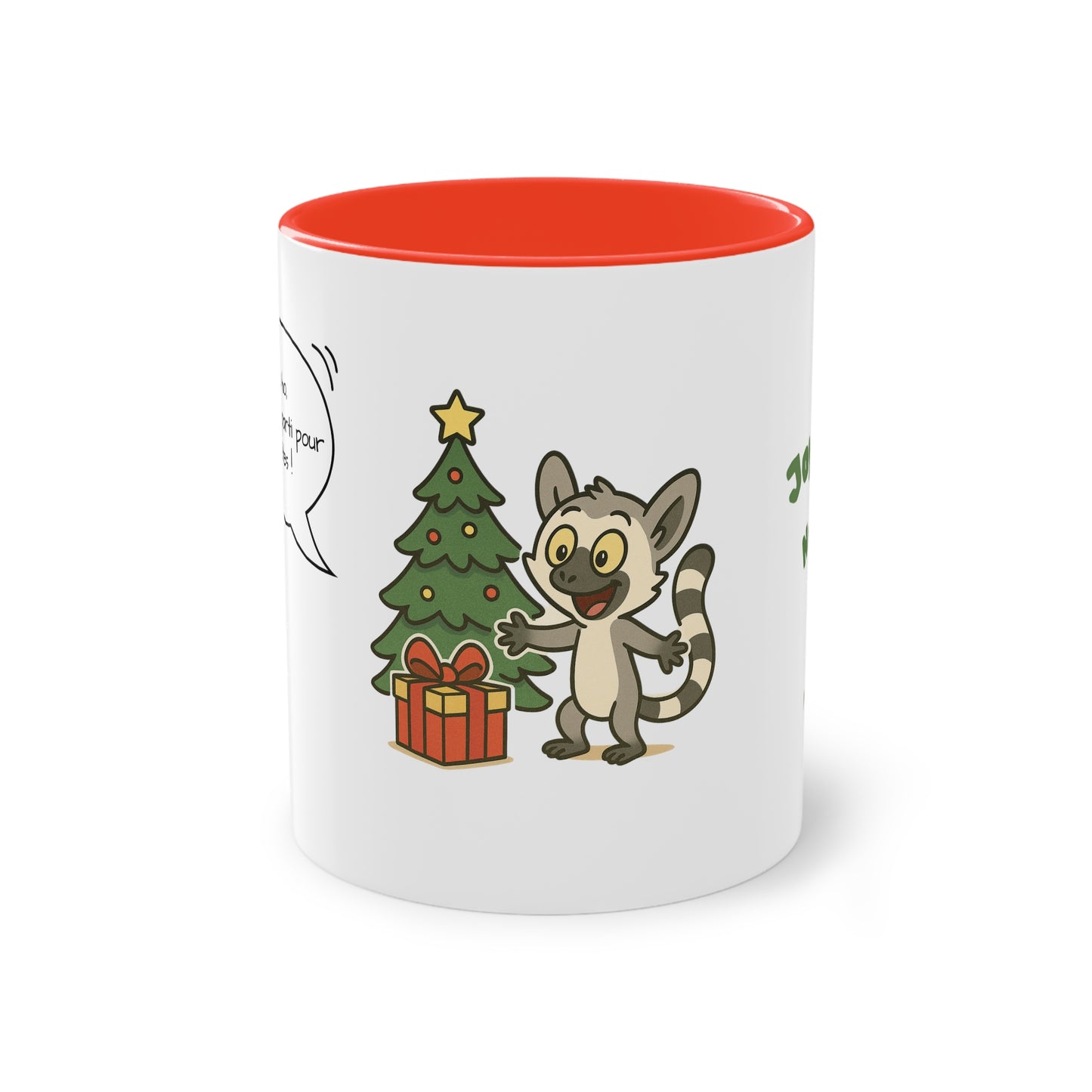 Mug de Noël – Lémurien et Sapin