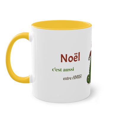 Mug Noël Entre Amis – Un Caméléon, Un Lémurien & Beaucoup de Joie