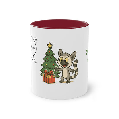 Mug de Noël – Lémurien et Sapin