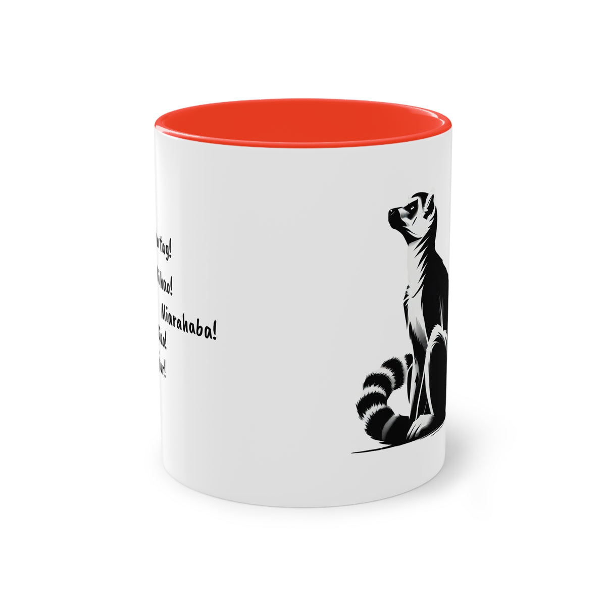 Mug "Maki de Madagascar - Bonjour Monde !" ☕🌍