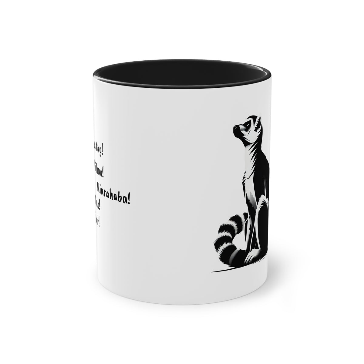 Mug "Maki de Madagascar - Bonjour Monde !" ☕🌍